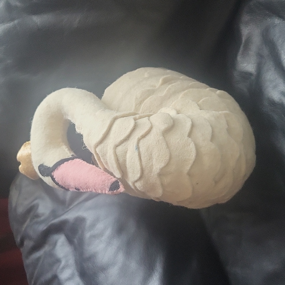 Linen Perch luxury boutique swan felt wall decor